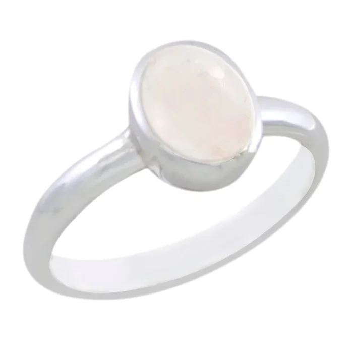 Rose Quartz Solitaire Turkish 92.5 Silver Pink Gems Delicate Fairytale Ring Jewellery