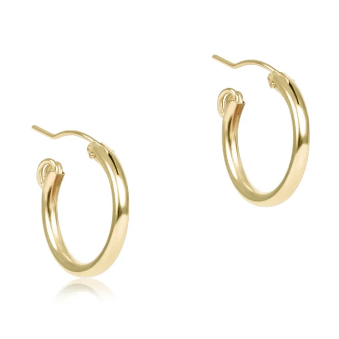 Round Gold 0.5″ Hoop – Smooth