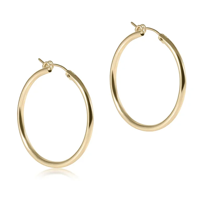 Round Gold 1.25″ Hoop – Smooth