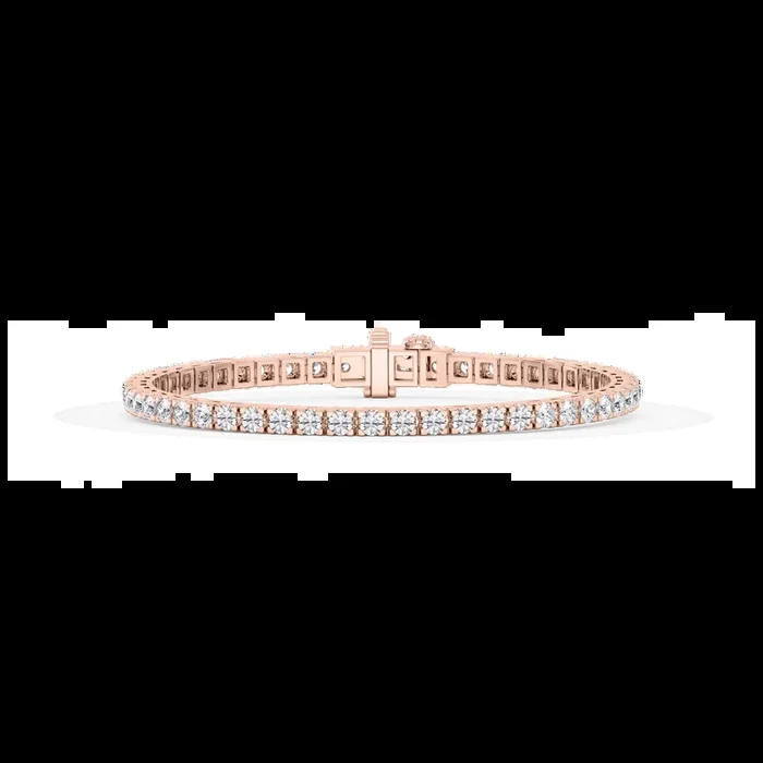 Round Lab Grown Diamond Classic Box Four Prong Tennis Bracelet – 7 Inches