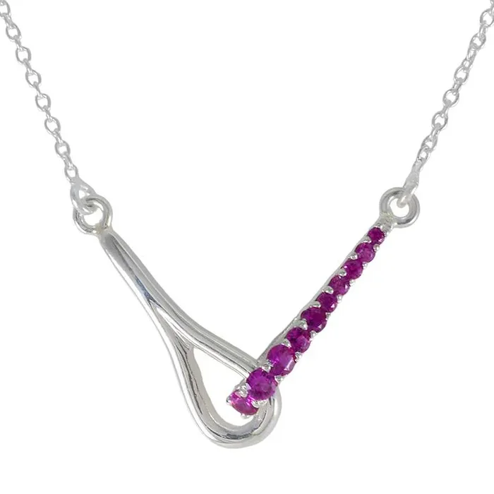Ruby CZ Tiny Mexican Silver multiple Eliza Luxurious Red Pendant Jewelry