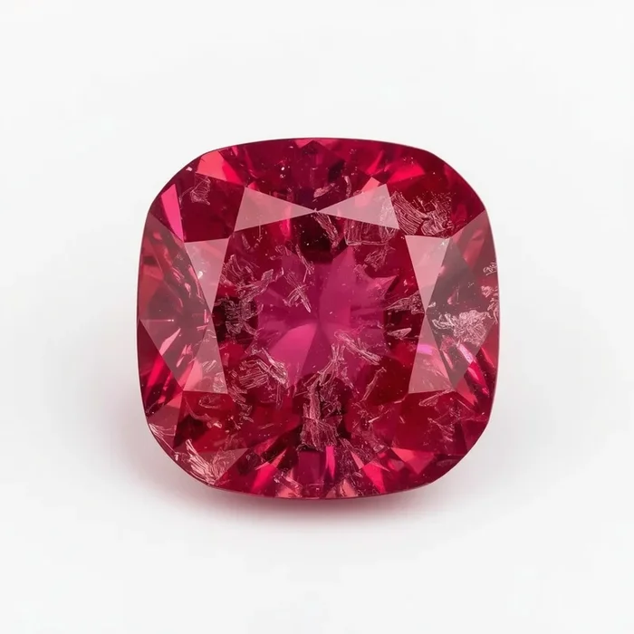 Ruby (GF) 1PC Chunky 15×15 MM Cushion Faceted Pink Superior Precious Gems