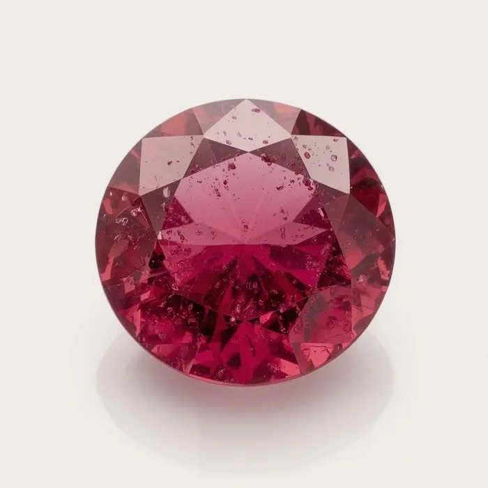 Ruby (GF) 1PC Chunky 15×15 MM Round Faceted Pink Superior Precious Gems