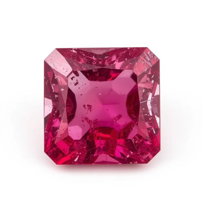 Ruby (GF) 1PC Chunky 15×15 MM Square Faceted Pink Superior Precious Gems