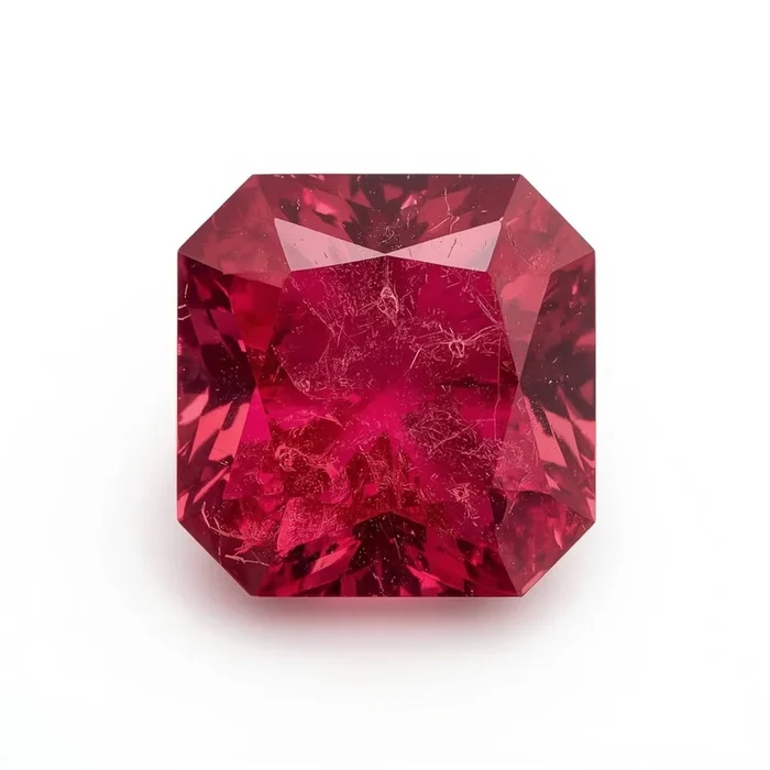 Ruby (GF) 1PC Large 10×10 MM Square Faceted Pink Shine Precious Loose Gemstones