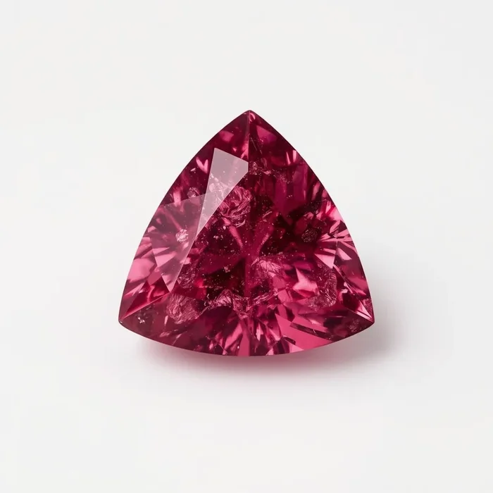 Ruby (GF) 1PC Large 10×10 MM Triangle Faceted Pink Shine Precious Loose Gemstones