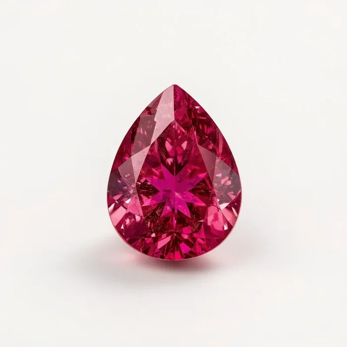 Ruby (GF) 1PC Small 6×8 MM Pear Faceted Pink Brilliant Precious Loose Gemstones
