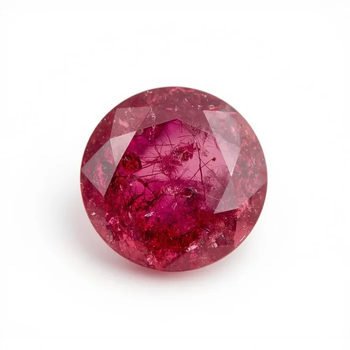 Ruby (GF) 1PC Small 7×7 MM Round Faceted Pink Splendid Precious Gems