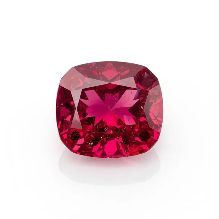 Ruby (GF) 1PC Small 8×8 MM Cushion Faceted Pink Luster Precious Loose Gems