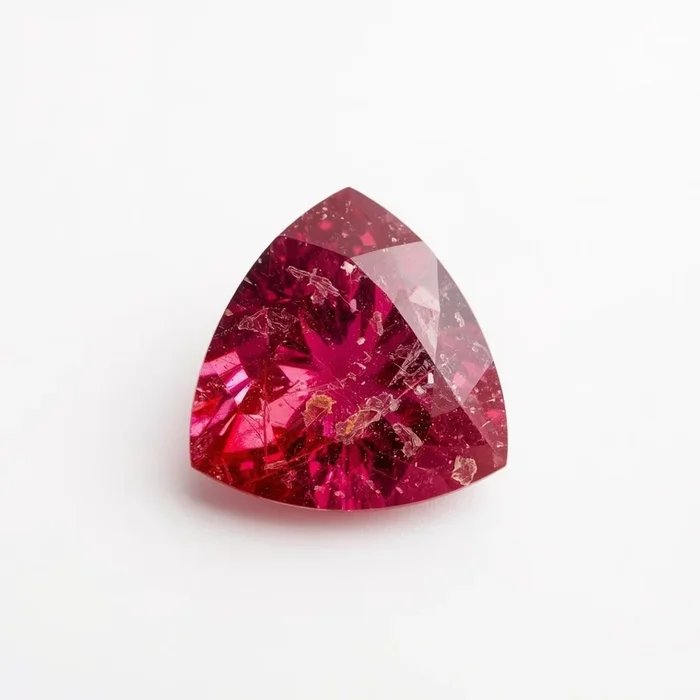 Ruby (GF) 1PC Tiny 6×6 MM Triangle Faceted Pink Polished Precious Loose Gemstones