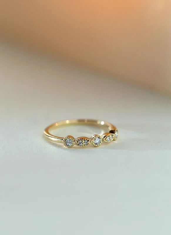 Sage diamond april birthstone ring 14k gold