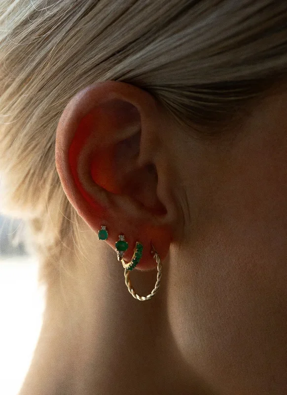 Saray twist earrings 14k gold