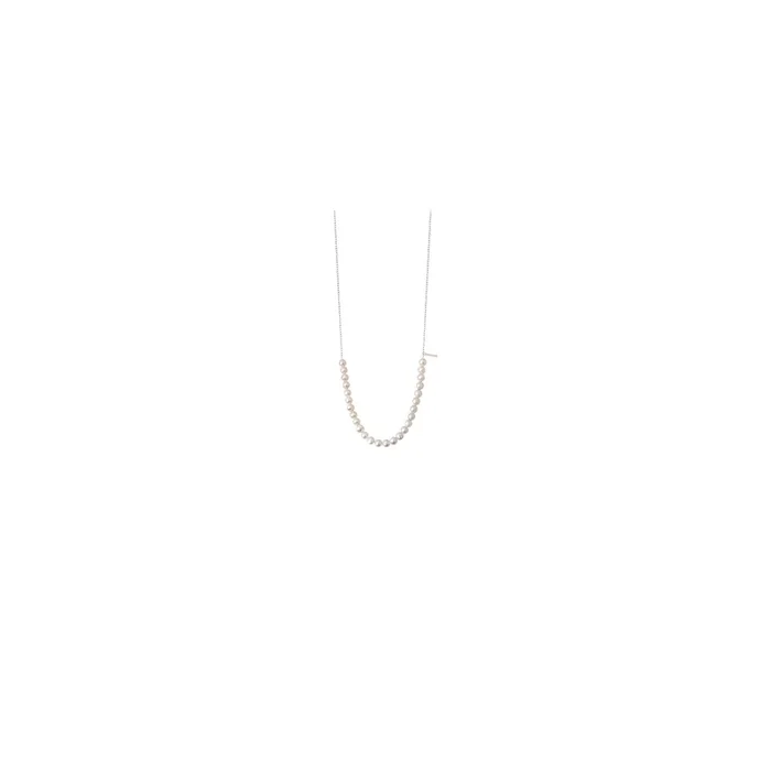 Sautoir Claverin Rock My Pearls en or blanc et perles blanches SARO001 – Lepage
