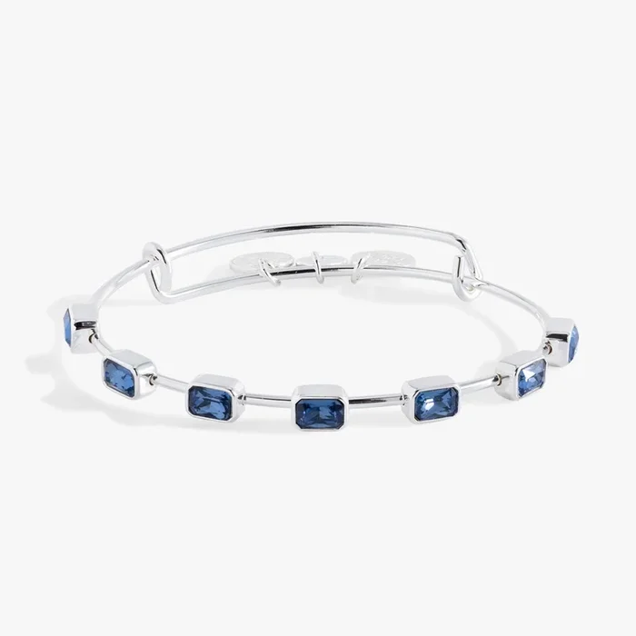 September Birthstone Emerald Cut Bangle