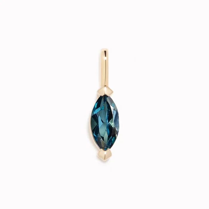 September Birthstone Pendant 14k Gold – London Blue Topaz