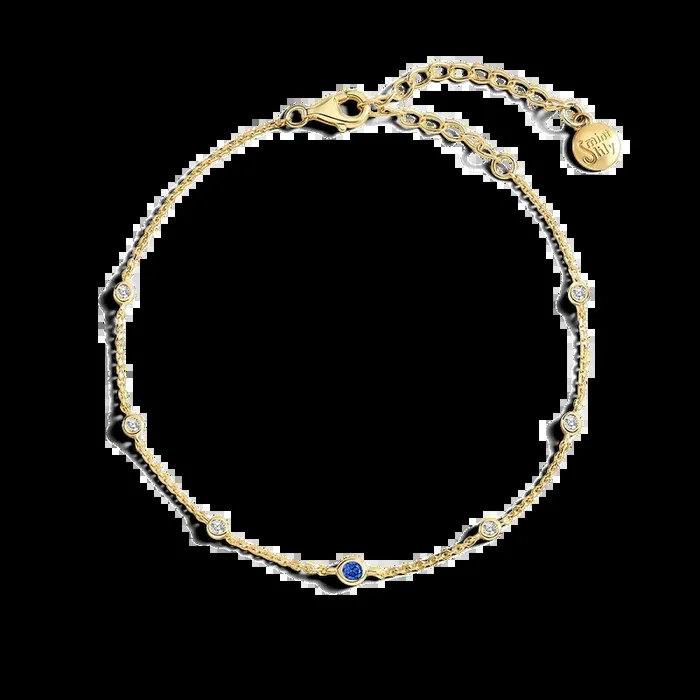 September Birthstone Station Bracelet