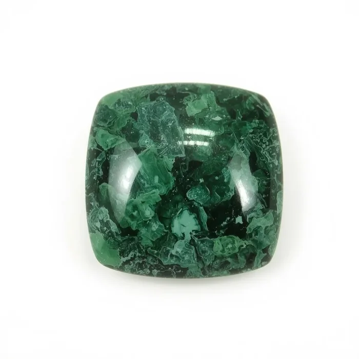 Serpentine 1PC Large 11×11 MM Cushion Cabochon Green Natural semi Precious Semi Precious Gemstone