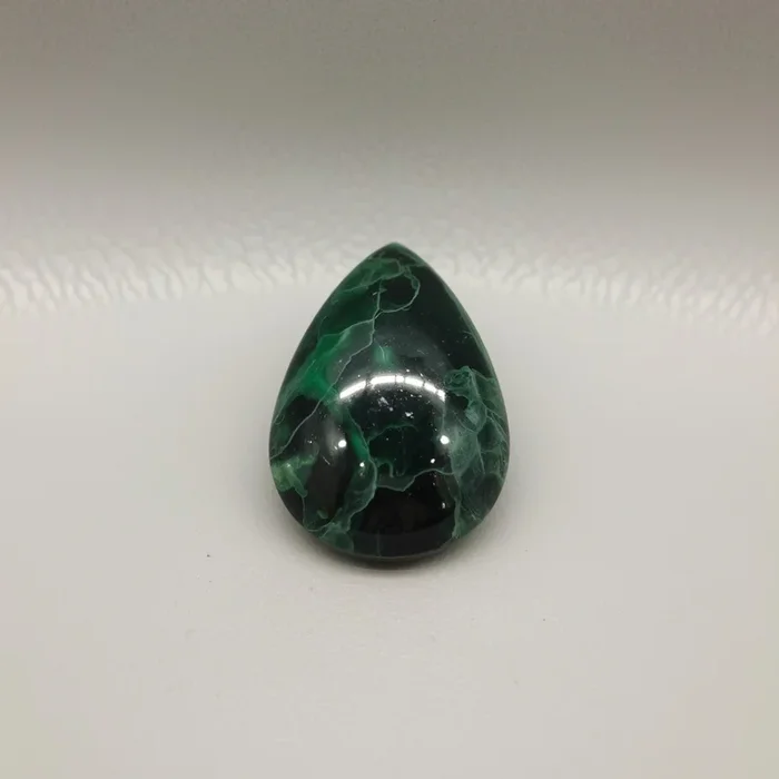 Serpentine 1PC Small 6×9 MM Pear Cabochon Green Shine semi Precious Precious Gemstone