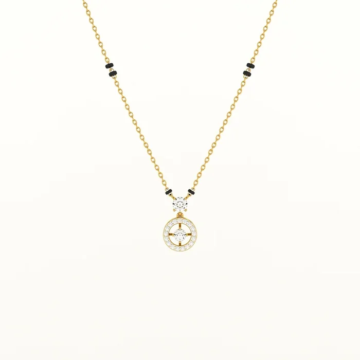 Shimmering Solitaire Bond 925 Sterling Silver Mangalsutra