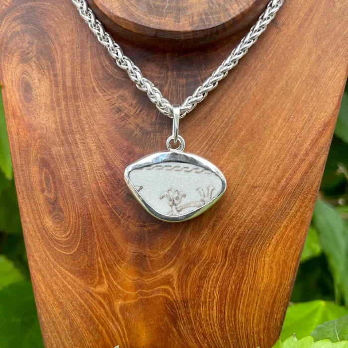 Ships Wheel Sterling Silver Pendant