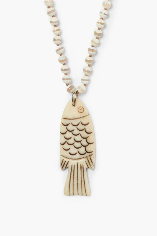 Shoal Necklace White Agate