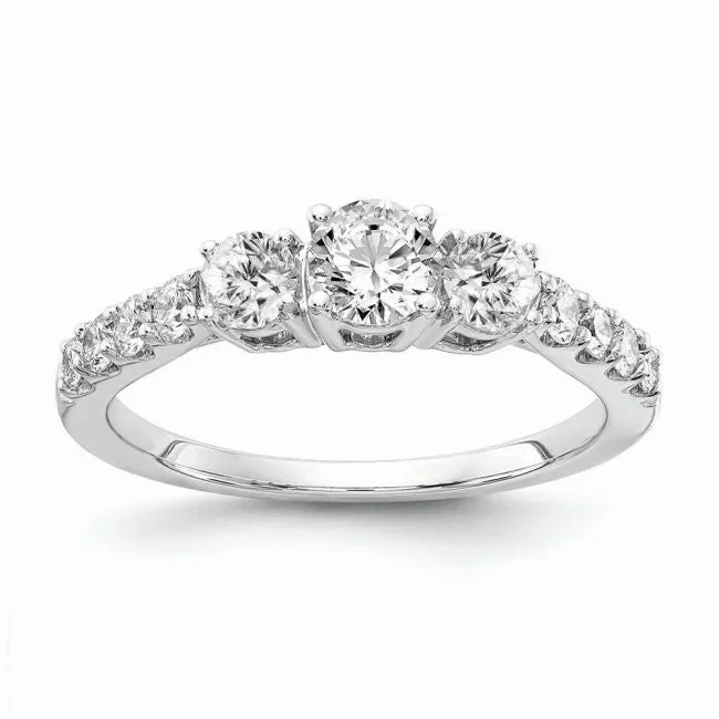 Signature EcoLove 1-1/2 CTW Lab Grown Diamond Anniversary Three Stone Ring in 14KT White Gold