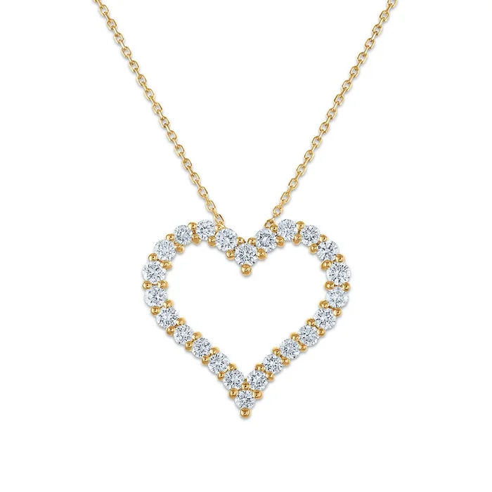 Signature EcoLove 1 CTW Lab Grown Diamond 18-inch Heart Pendant in 14KT Yellow Gold