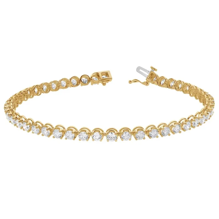 Signature EcoLove 5 CTW Lab Grown Diamond 7-inch Tennis Bracelet in 14KT Yellow Gold