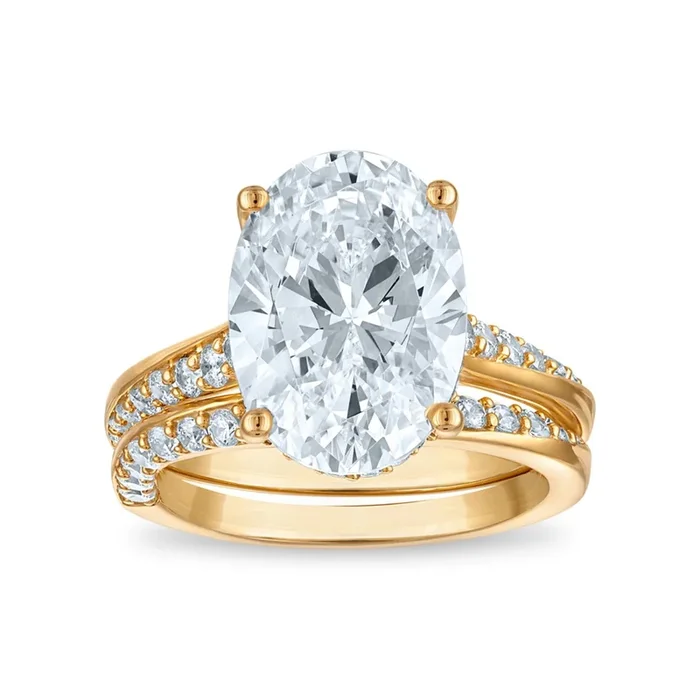 Signature EcoLove Diamond Dreams 6 CTW Lab Grown Diamond Bridal Set in 14KT Yellow Gold