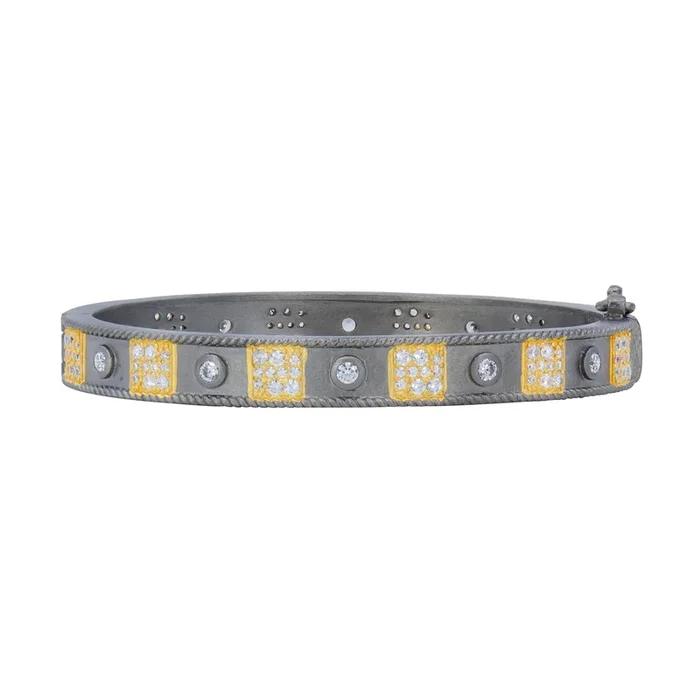 Signature Pavé Grid Bangle