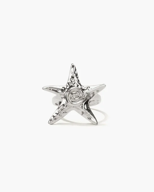 Silberner Seestern-Ring