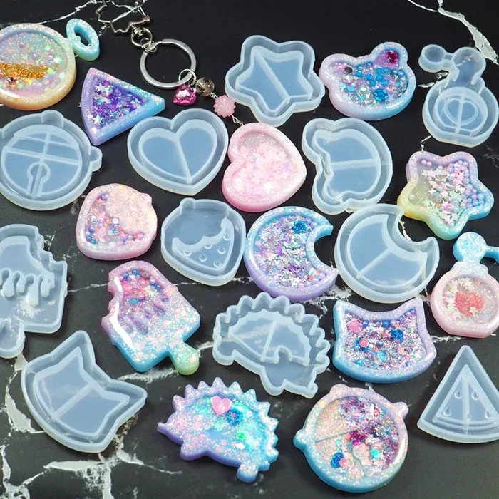 Silicone Molds For Resin Windmill Small Ankle Shape UV Epoxy Resin Mold Key Chain Pendant Craft DIY Making Jewelry Mold Tool