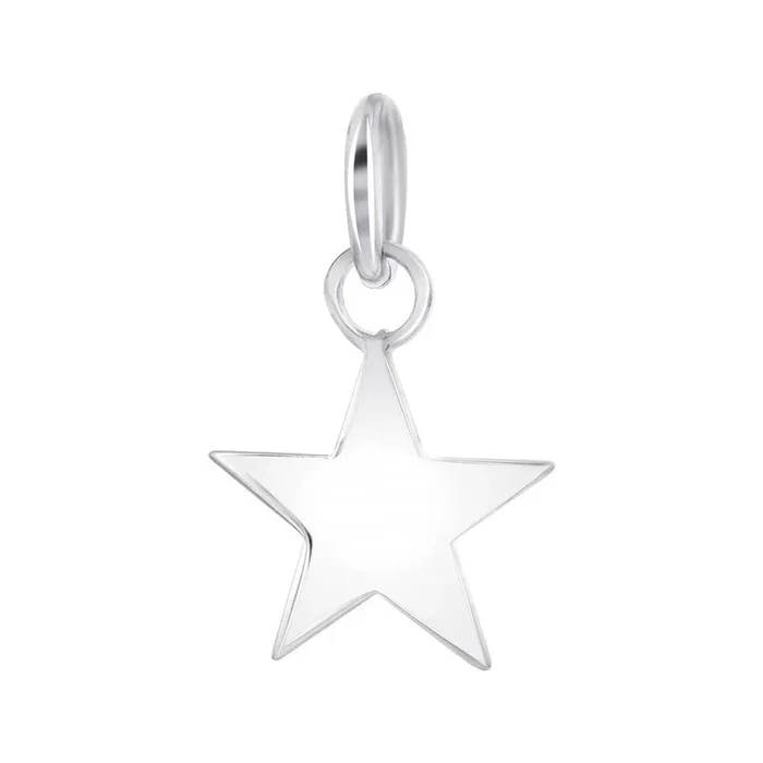 Silver 925 High Polished Engravable Star Charm – STAR01