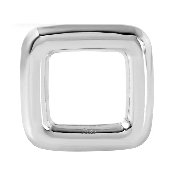 Silver 925 Large Square Fashion Pendant – STP01110