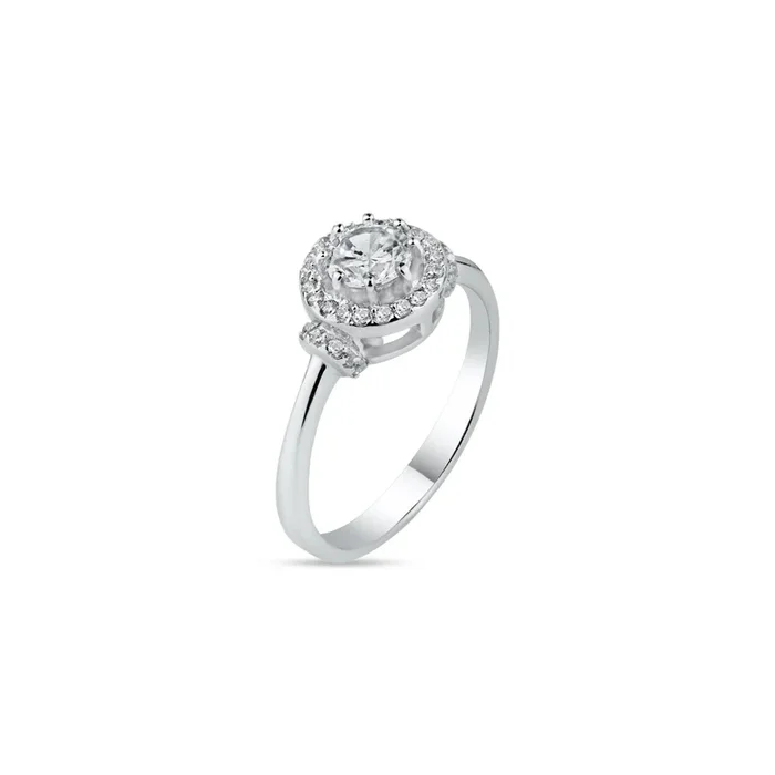 Silver 925 Rhodium Plated Cluster Ring – BGR00897