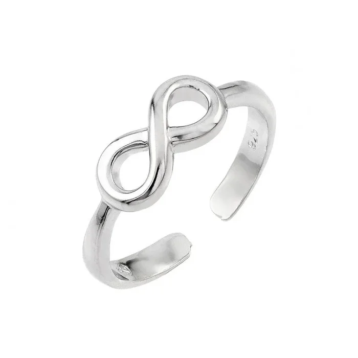 Silver 925 Rhodium Plated Infinity Toe Ring – BGR00841