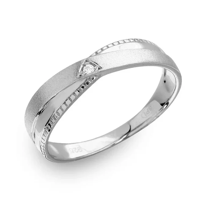 Silver 925 Rhodium Plated with Matte Finish Men’s Triangle Trio Ring – GMR00181