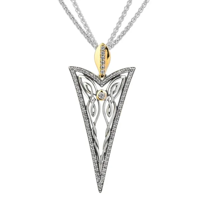Silver and 10k Gold Butterfly Gateway Pendant