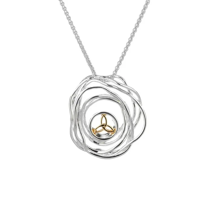 Silver and 10k Gold Celtic Cradle of Life Pendant