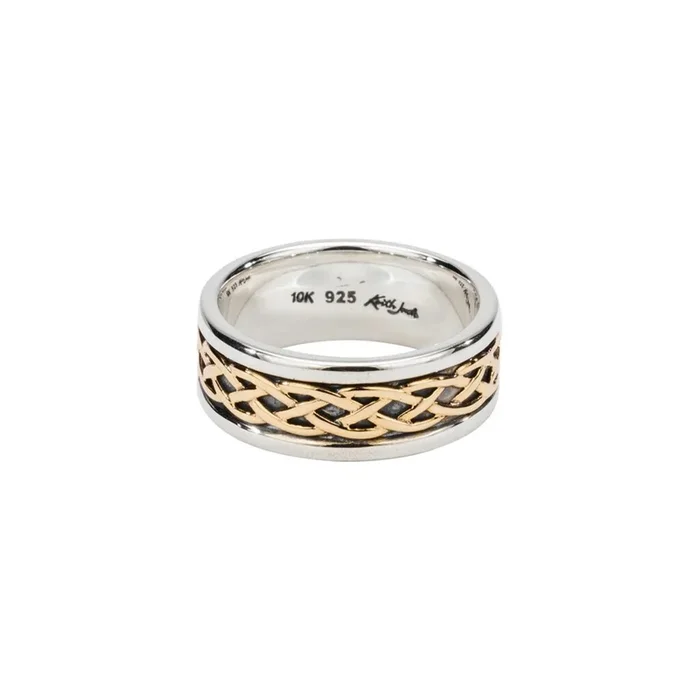 Silver and 10k Gold Celtic Weave ‘Kelty’ Ring