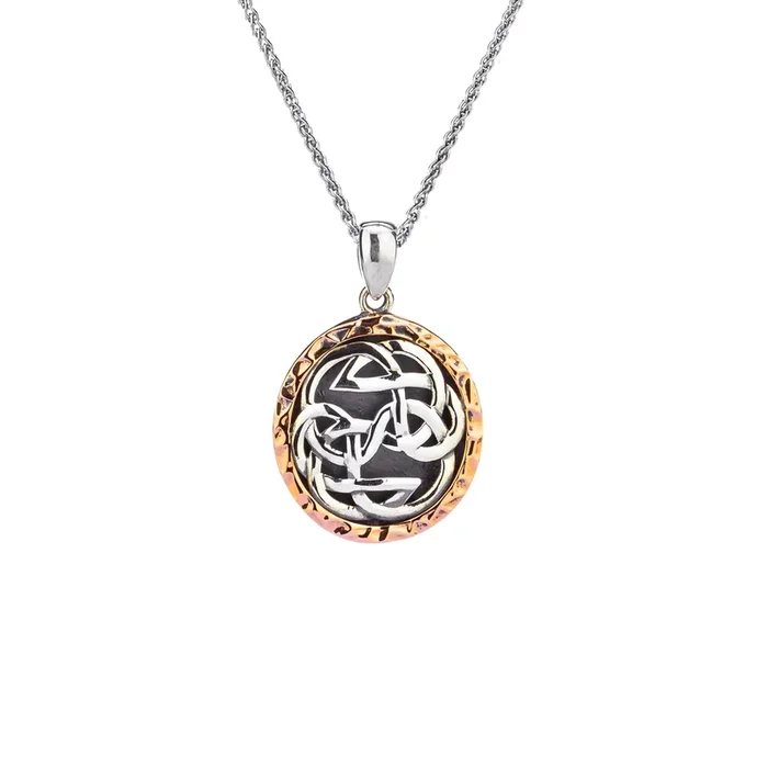Silver and 10k Rose Gold Lewis Knot Path of Life Pendant
