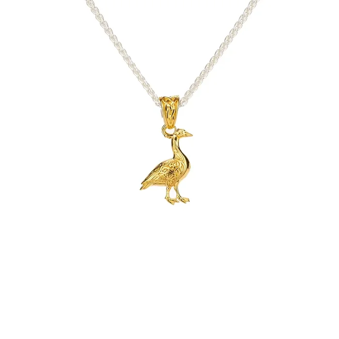 Silver and 18k Vermeil Reversible Canada Goose Pendant