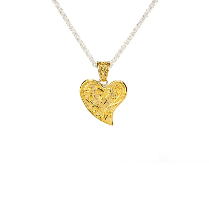 Silver and 18k Vermeil Reversible Heart Pendant