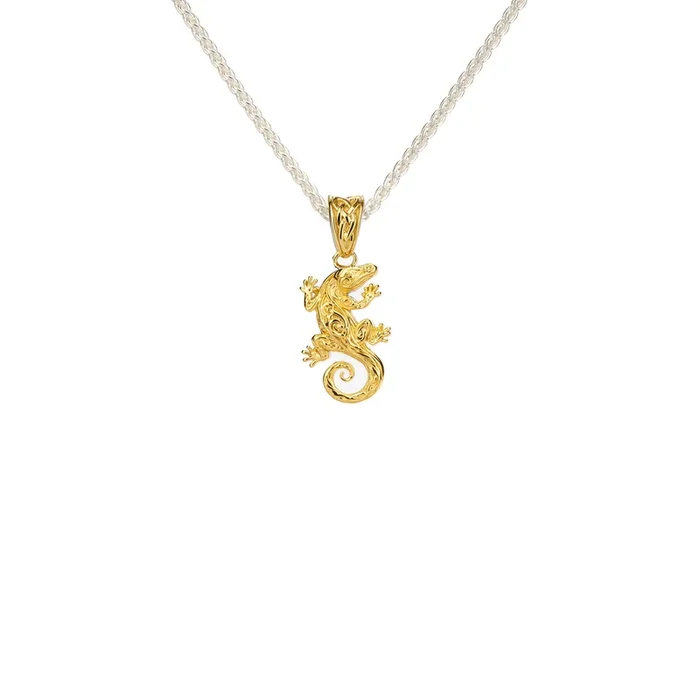 Silver and 18k Vermeil Reversible Salamander Pendant