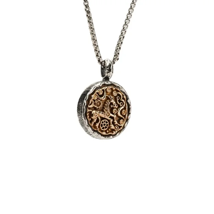 Silver and Bronze Unbridled Spirit Ancient Celtic Coin Pendant