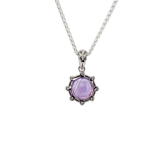 Silver Celestial Pendant – Amethyst