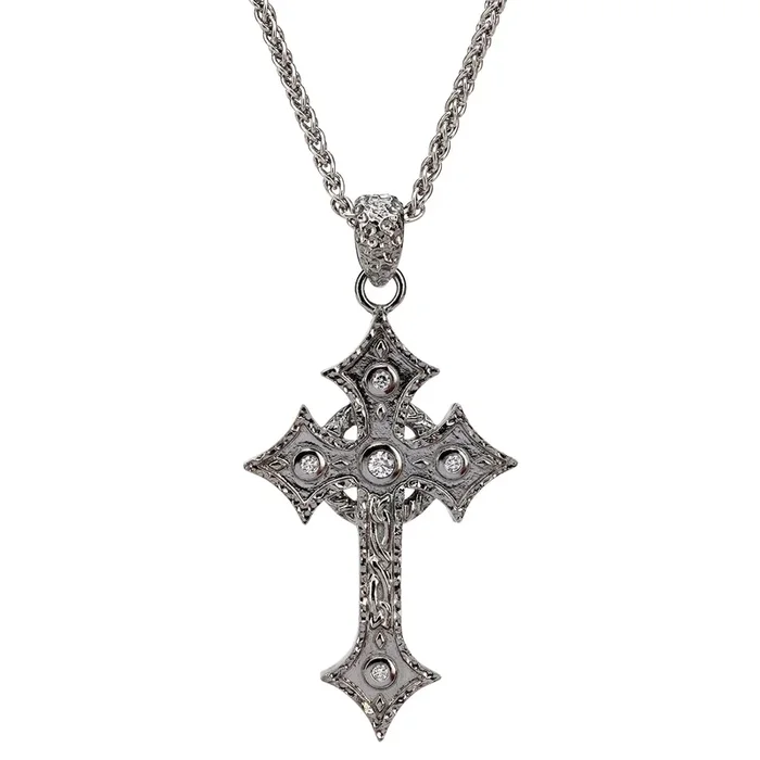 Silver Celtic Cross Baroque Pendant