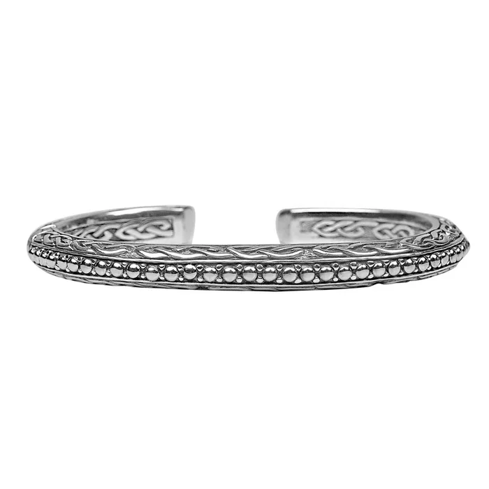 Silver Celtic Kick Cuff Bangle
