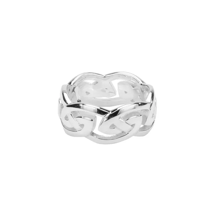 Silver Eternity Knot ‘Gowan’ Ring – Extra Wide