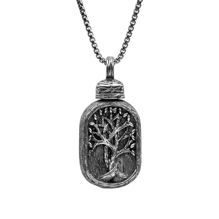 Silver Framed Tree of Life Keepsake Vial